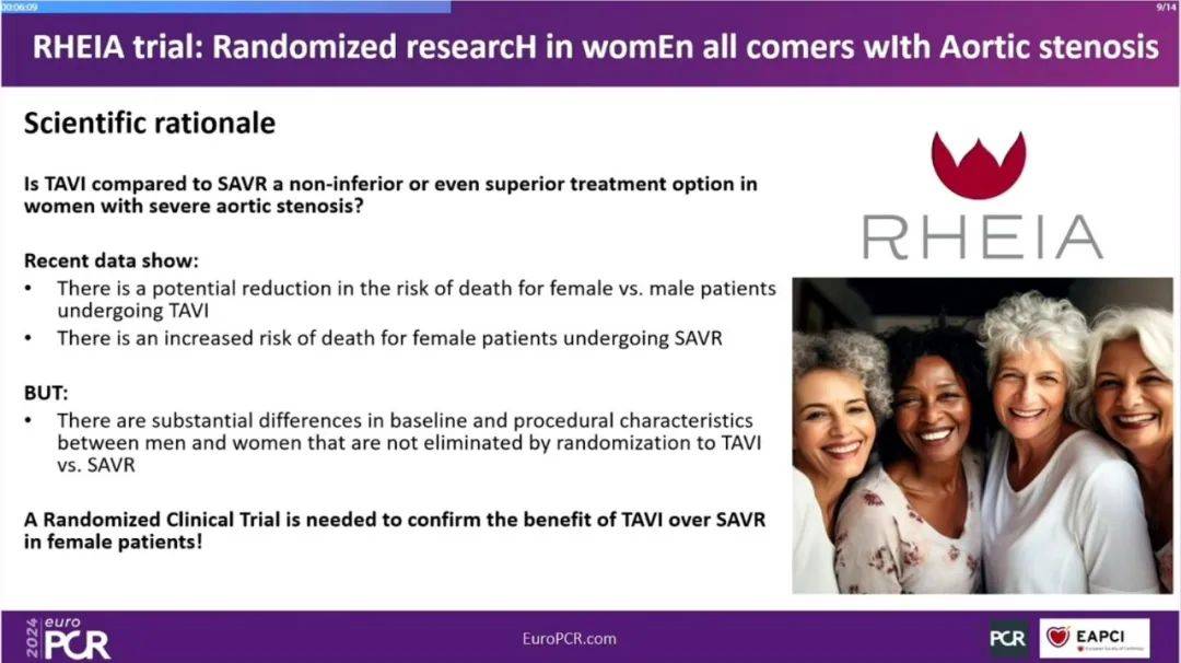 EuroPCR 2024｜女性患者重度主动脉瓣狭窄和主动脉瓣介入治疗的当代洞察