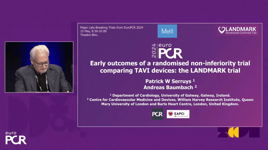 EuroPCR 2024丨LANDMARK试验结果——Myval THV显示出非劣效性，且术后反流分数显著降低